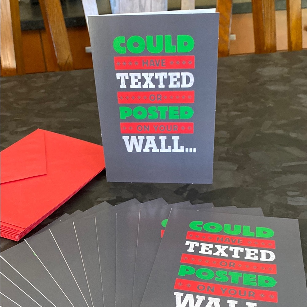 Festive Greeting Card Set - Black and Red